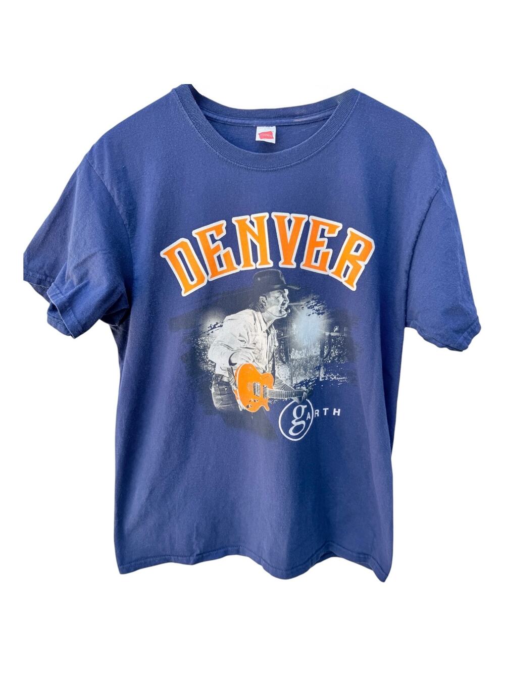 Garth Brooks Denver T Shirt Mens Large Blue Stadium Tour Graphic